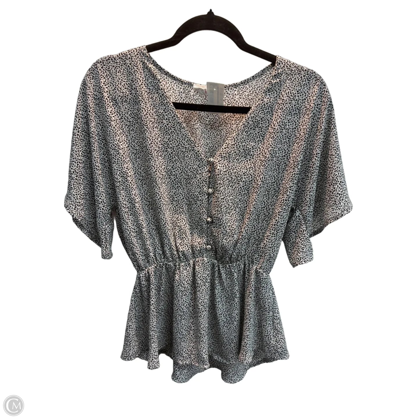 Top Short Sleeve By Sienna Sky In Black & White, Size: M