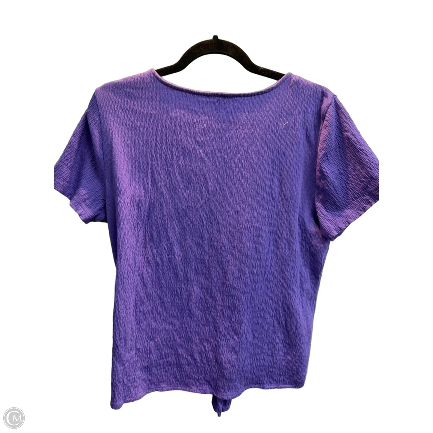 Top Short Sleeve Basic By Talbots In Purple, Size: M