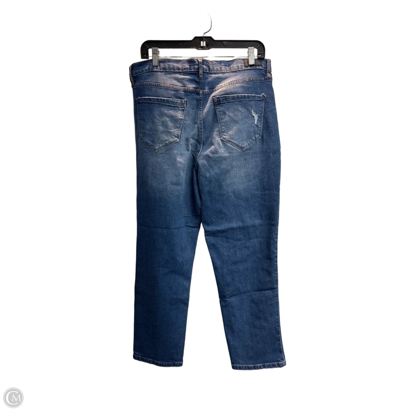 Jeans Straight By Nicole Miller In Blue Denim, Size: 12