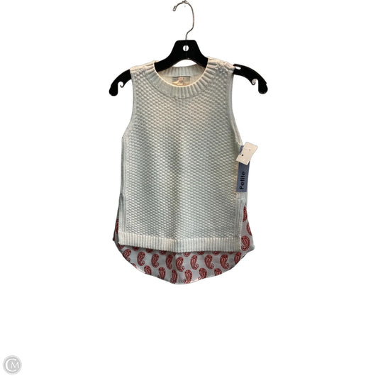 Top Sleeveless By Loft In White, Size: Xxsp