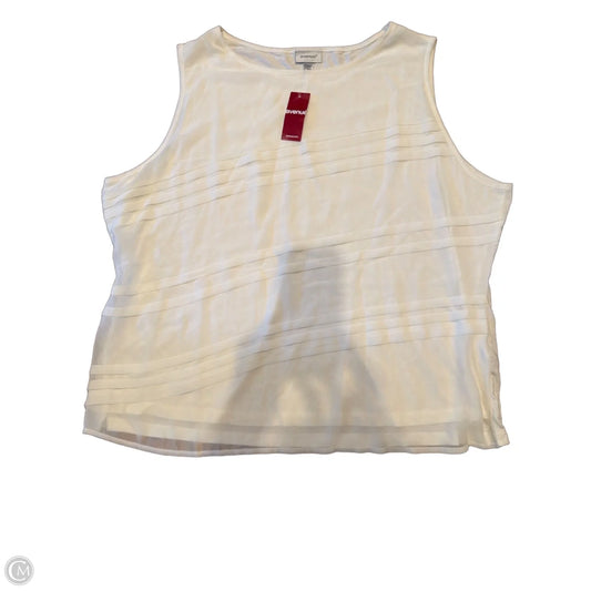 Top Sleeveless By Avenue In White, Size: 1x