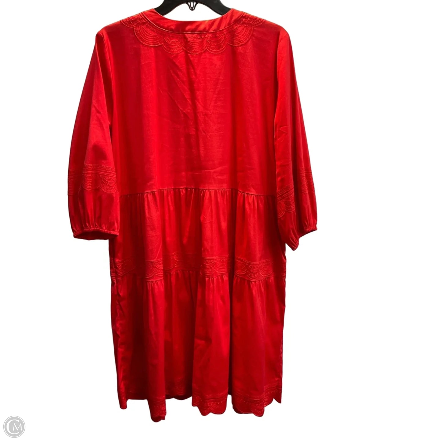 Dress Casual Midi By Chicos In Red, Size: L