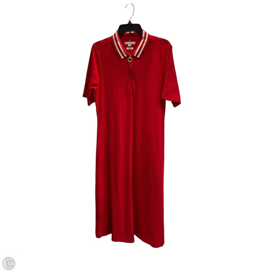 Dress Casual Midi By Tommy Hilfiger In Red, Size: L