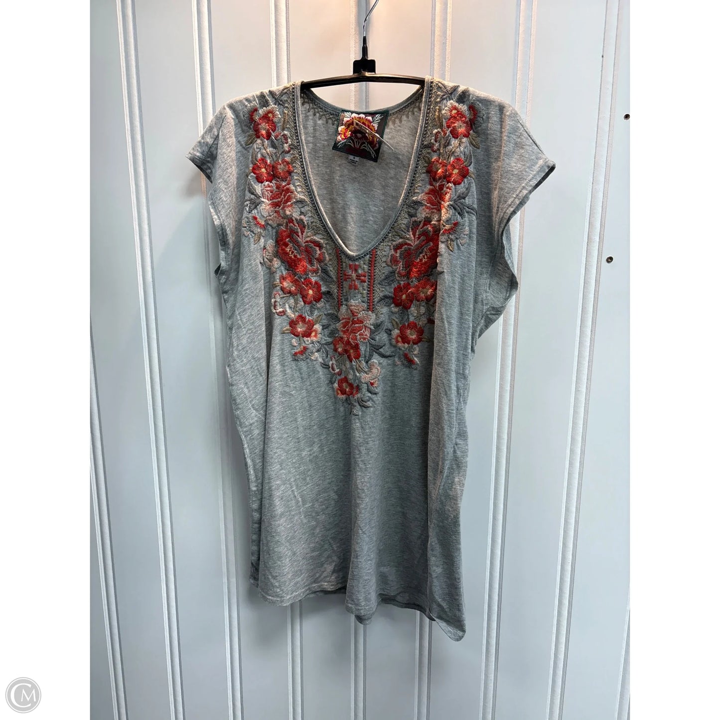 Top Sleeveless By Johnny Was In Grey, Size: S