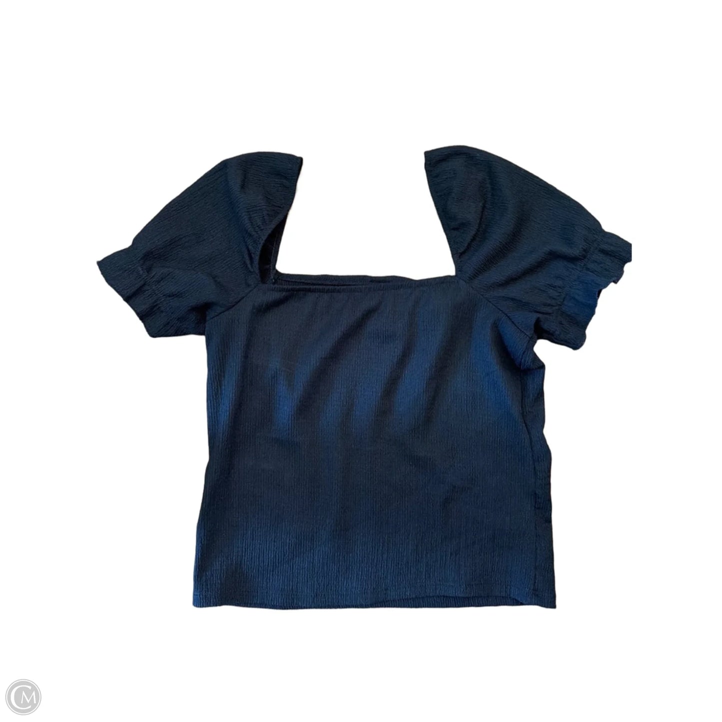 Top Short Sleeve By H&m In Black, Size: S