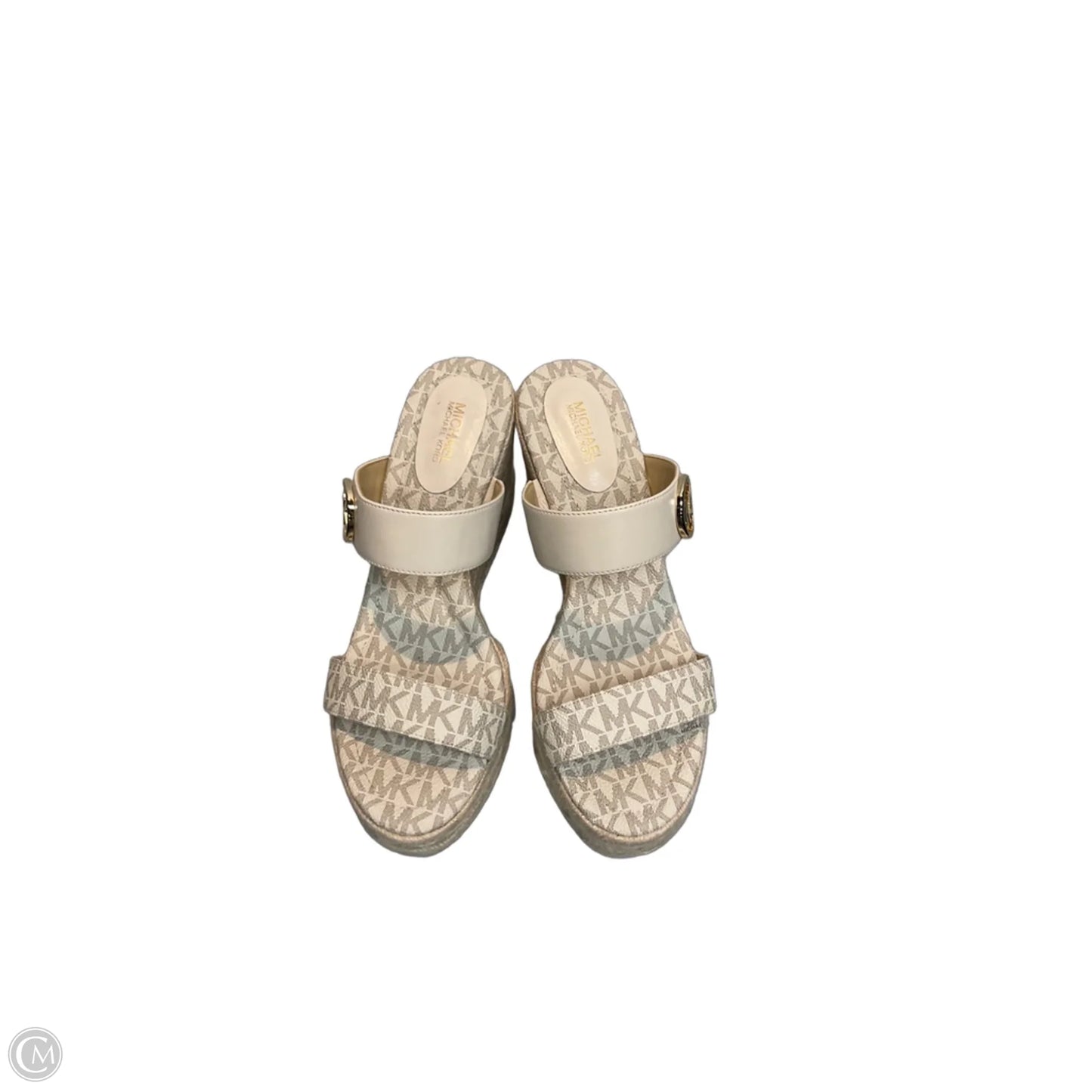 Sandals Heels Wedge By Michael By Michael Kors In White, Size: 8