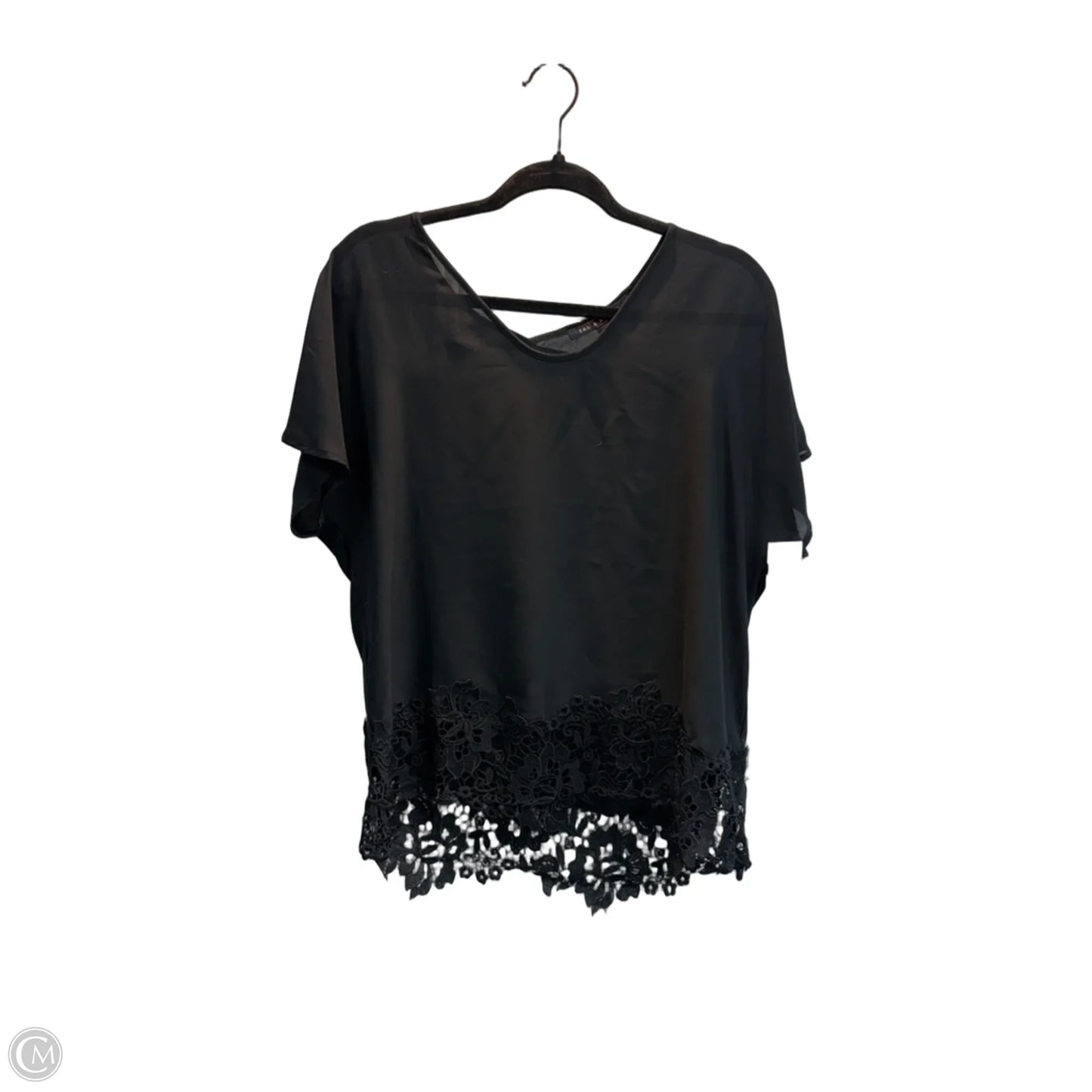 Top Short Sleeve By Zac And Rachel In Black, Size: M