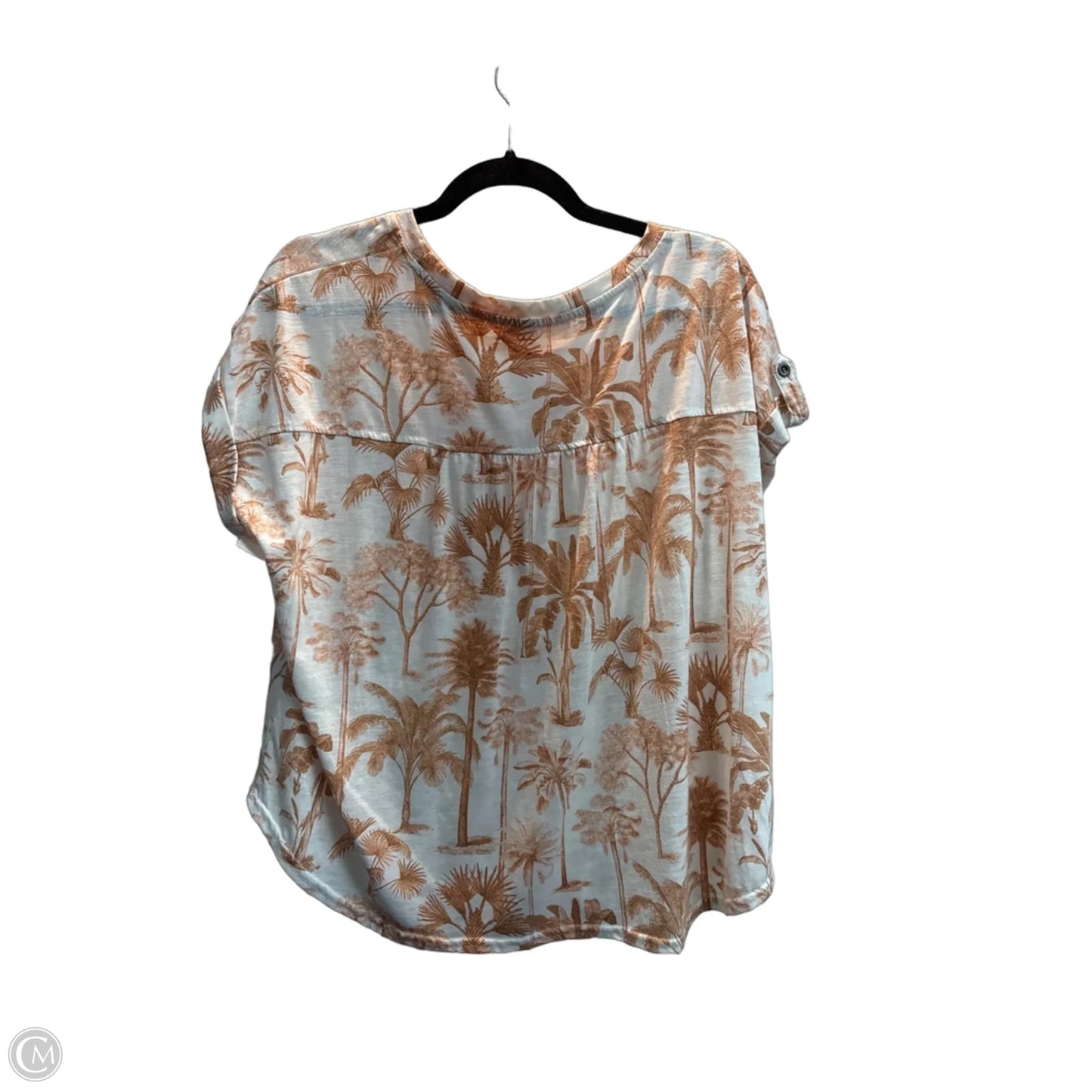 Top Short Sleeve By Jane And Delancey In Tropical Print, Size: L
