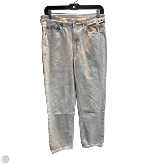 Jeans Straight By American Eagle In Cream Denim, Size: 6