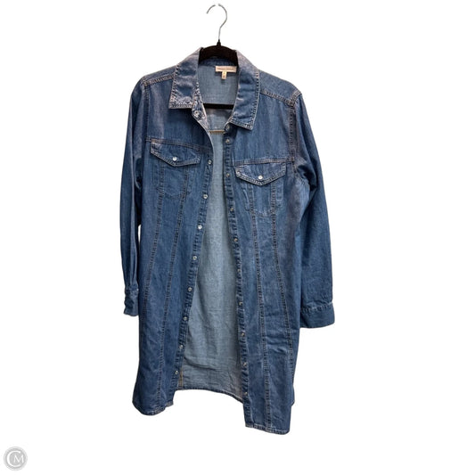 Dress Casual Midi By Clothes Mentor In Blue Denim, Size: L
