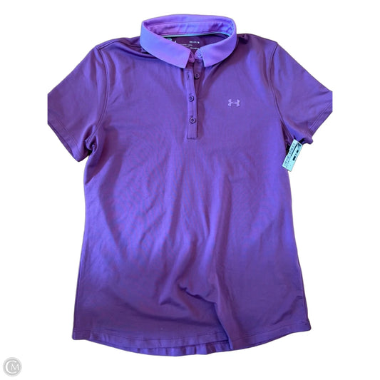 Top Short Sleeve By Under Armour In Purple, Size: M