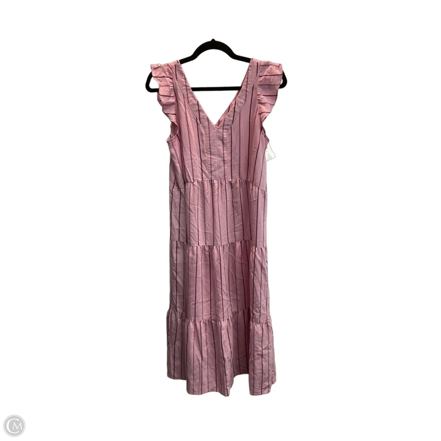 Dress Casual Midi By Loft In Striped Pattern, Size: Xs