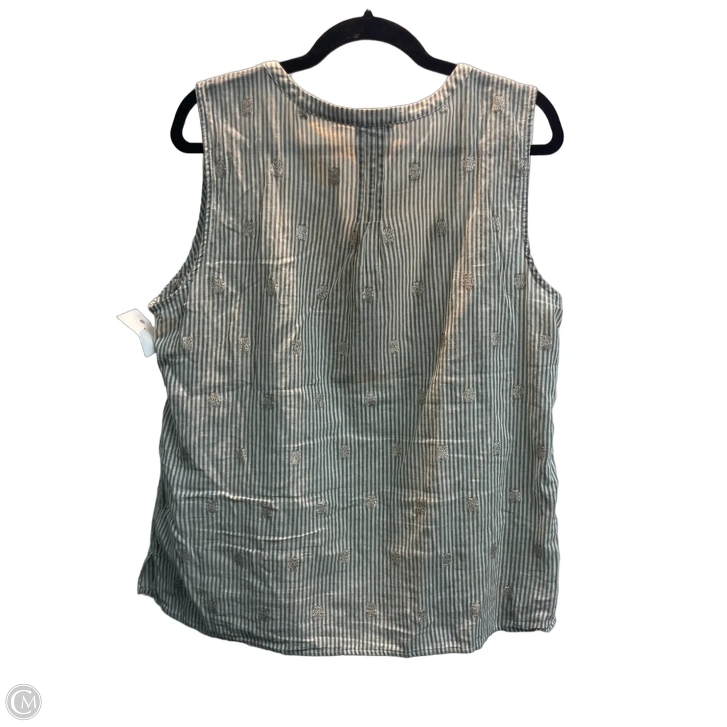 Top Sleeveless By Talbots In Striped Pattern, Size: Xl