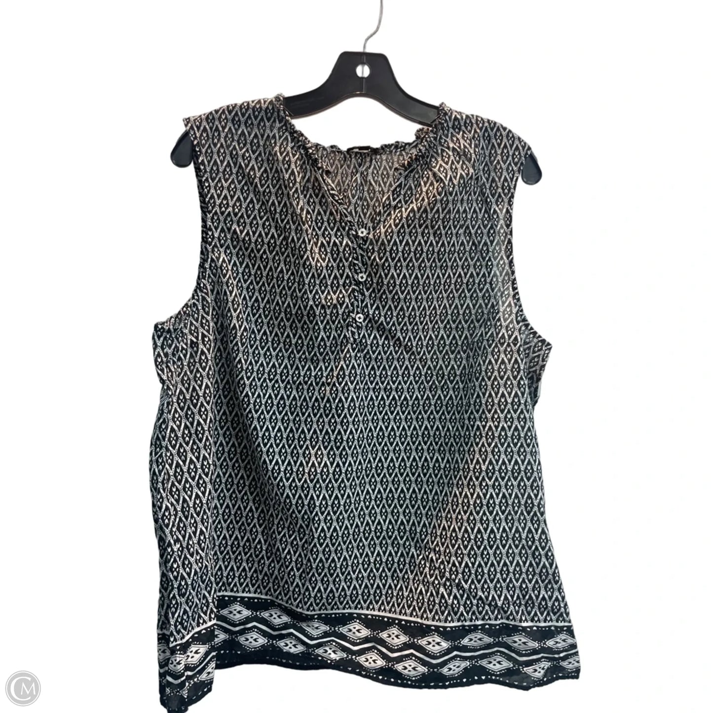 Top Sleeveless By Talbots In Black, Size: Xl