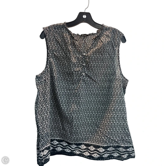 Top Sleeveless By Talbots In Black, Size: Xl