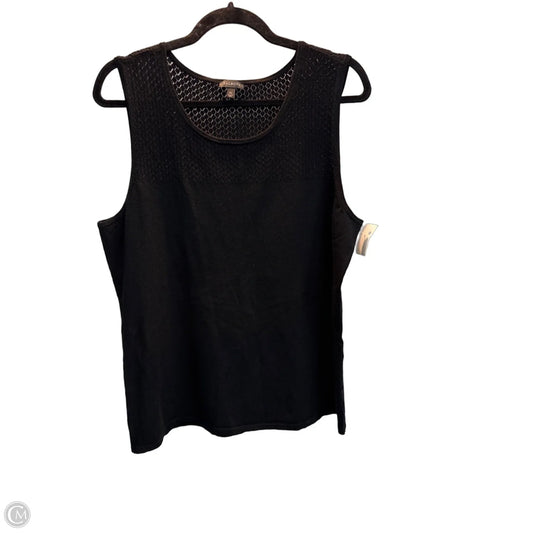Top Sleeveless By Talbots In Black, Size: Xl