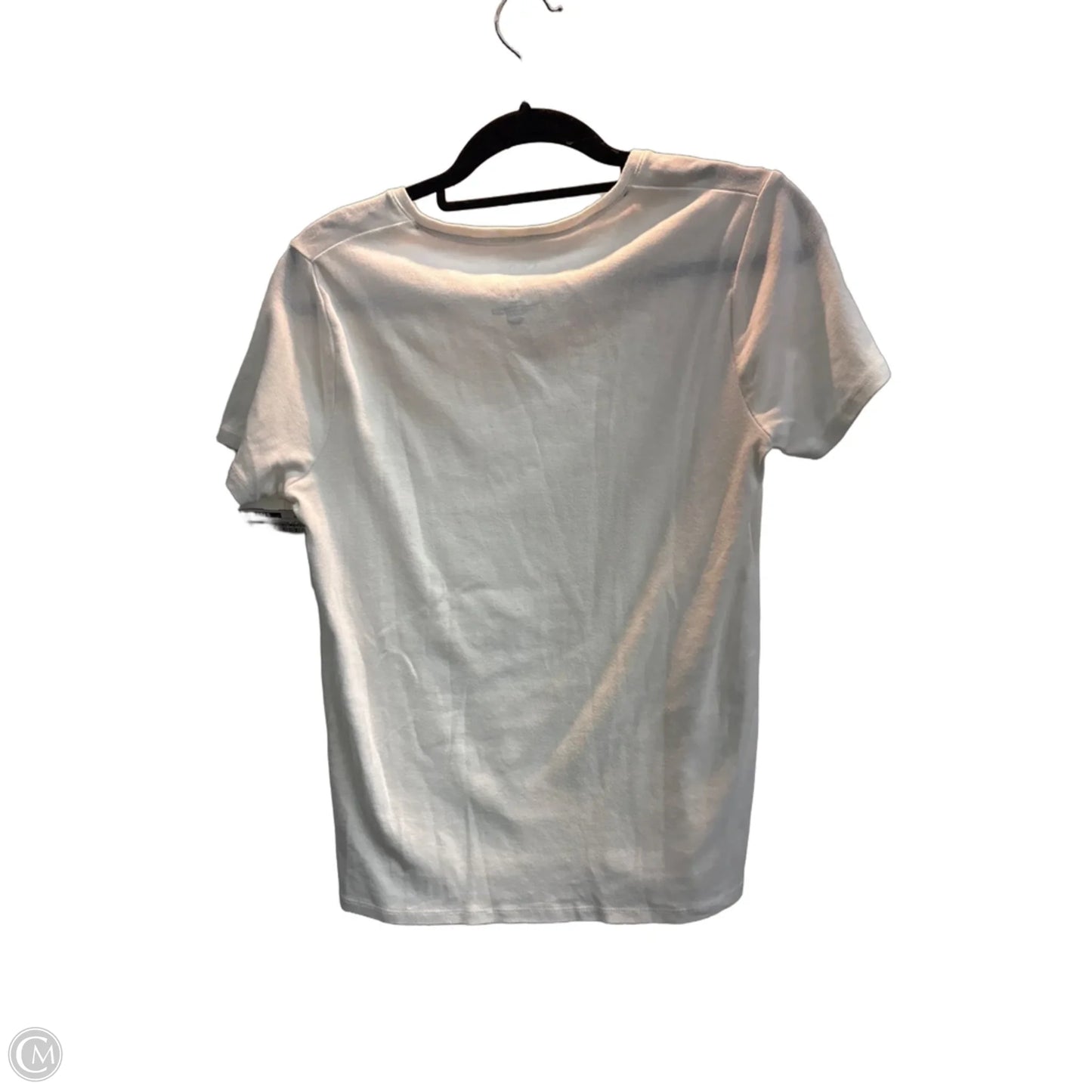 Top Short Sleeve Basic By Croft And Barrow In White, Size: M