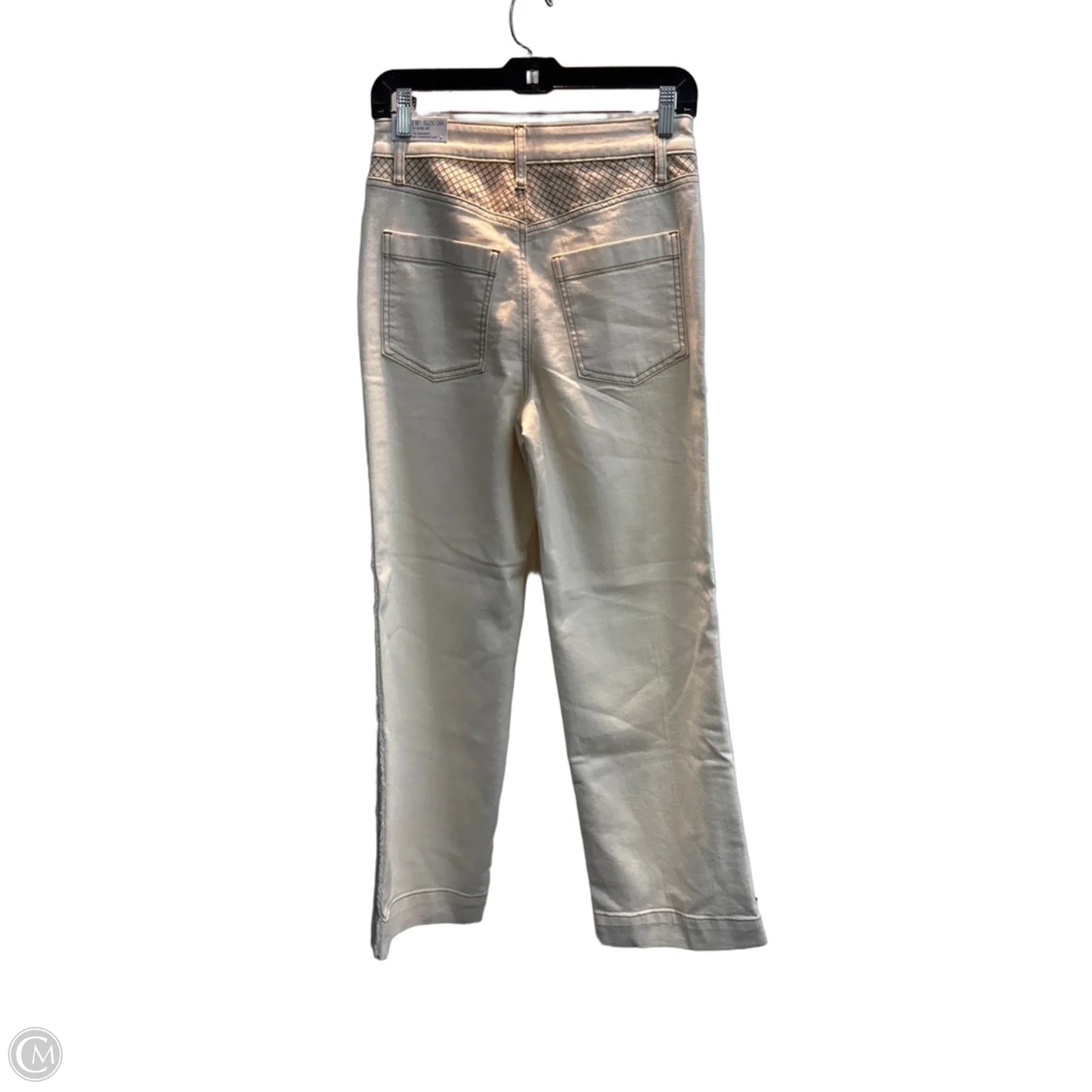 Jeans Wide Leg By Chicos In Cream Denim, Size: 4