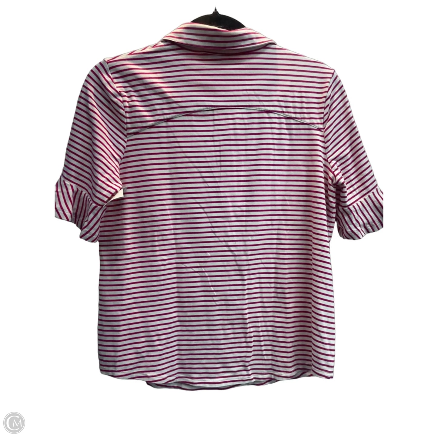 Top Short Sleeve By Chicos In Striped Pattern, Size: S
