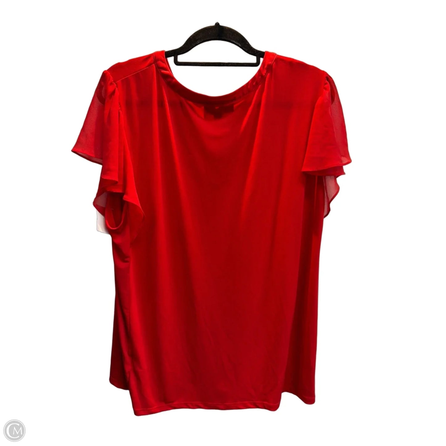 Top Short Sleeve By Premier In Red, Size: 3x