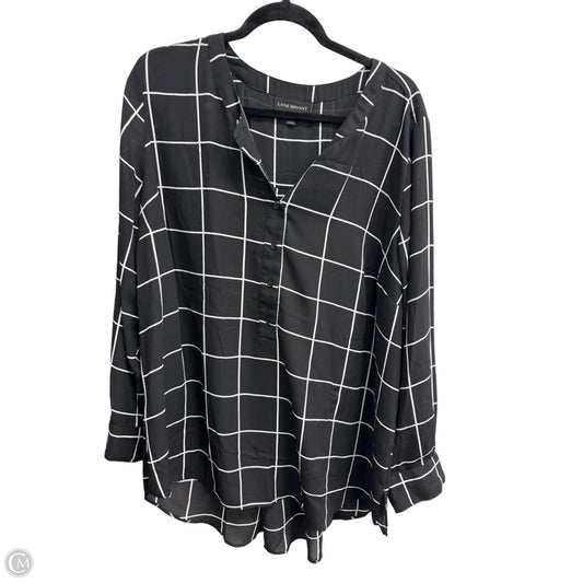 Blouse 3/4 Sleeve By Lane Bryant In Black & White, Size: 2x