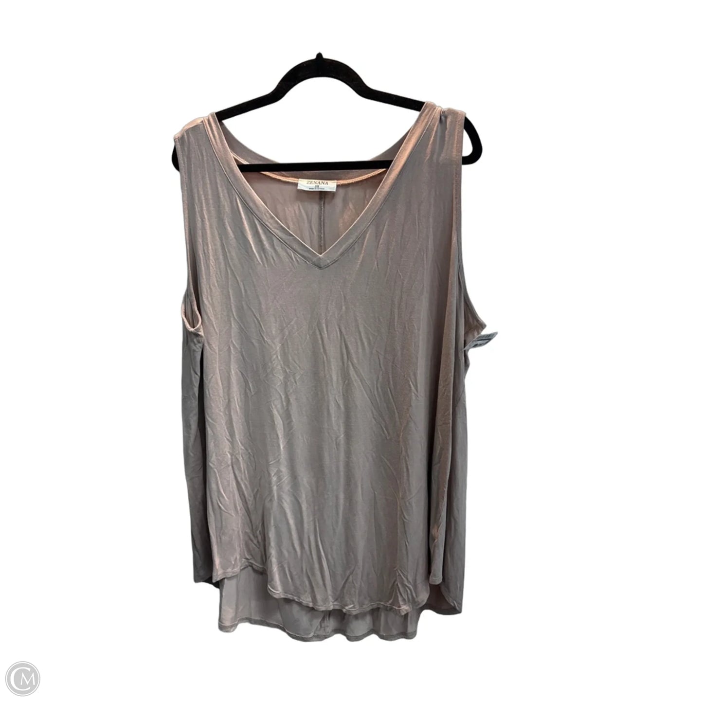 Tank Top By Zenana In Beige, Size: 3x