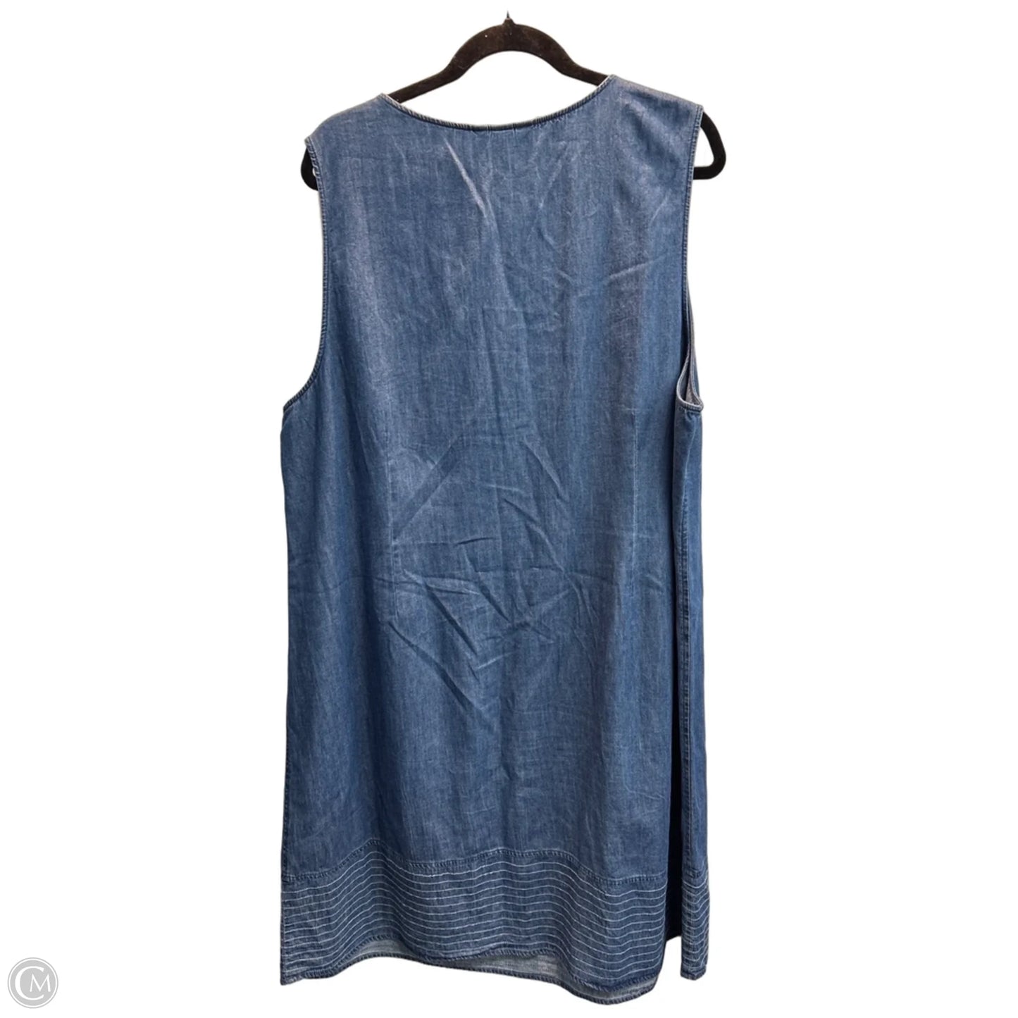 Dress Casual Midi By Cj Banks In Blue Denim, Size: 2x