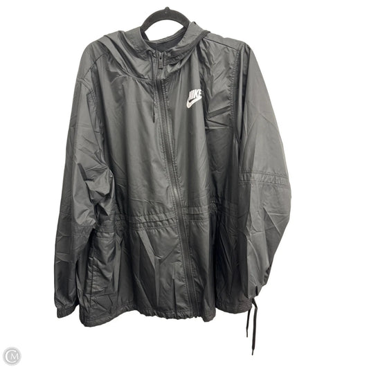 Athletic Jacket By Nike In Black, Size: 3x
