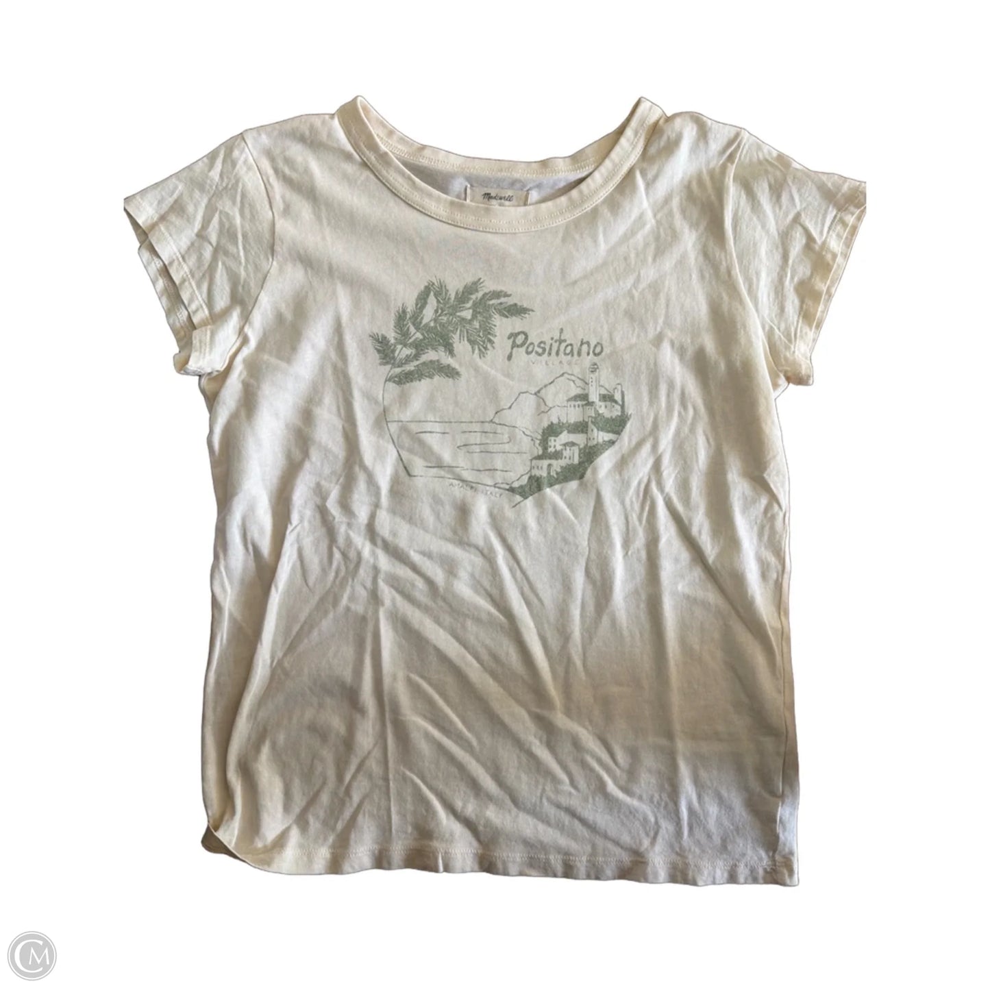 Top Short Sleeve Basic By Madewell In Cream, Size: S