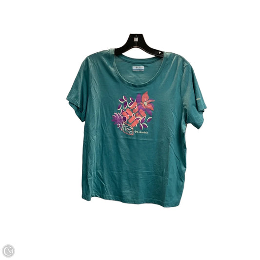 Top Short Sleeve Basic By Columbia In Teal, Size: M