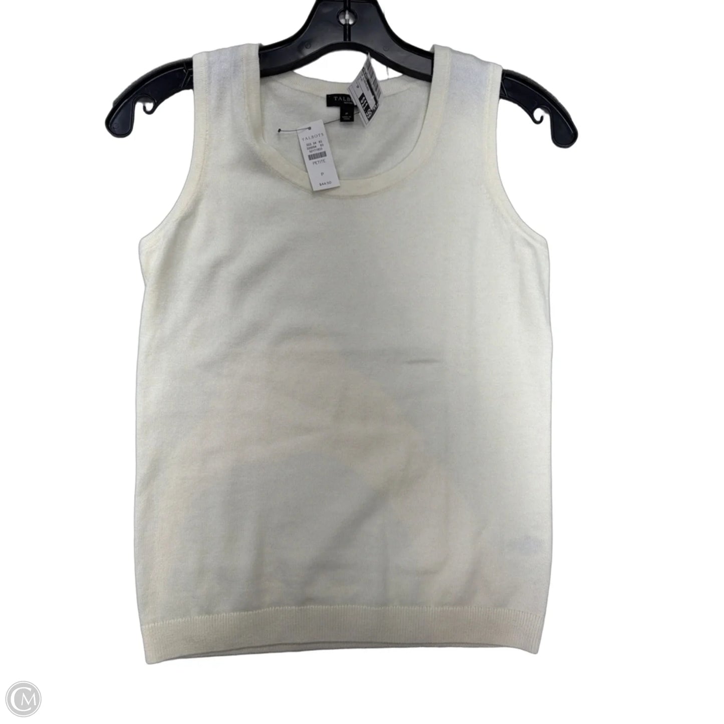 Top Sleeveless By Talbots In Cream, Size: Sp