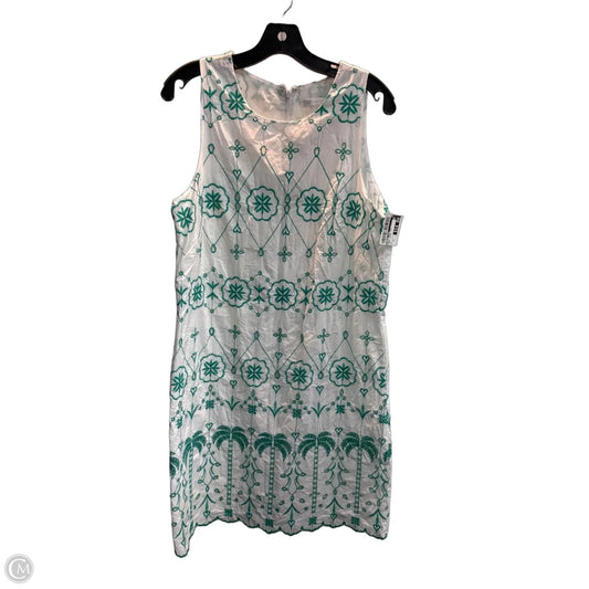 Dress Casual Midi By London Times In Green & White, Size: 12