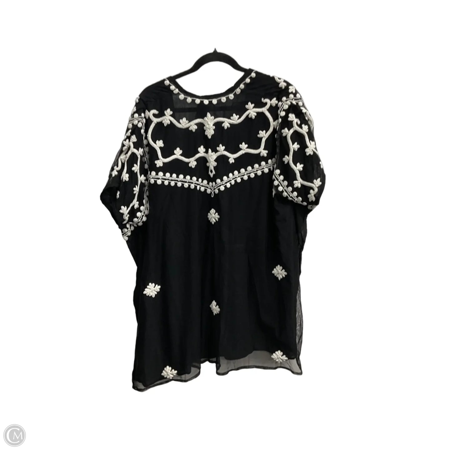 Kimono By Chicos In Black & White, Size: S