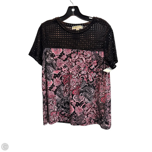 Top Short Sleeve By Michael By Michael Kors In Multi-colored, Size: L