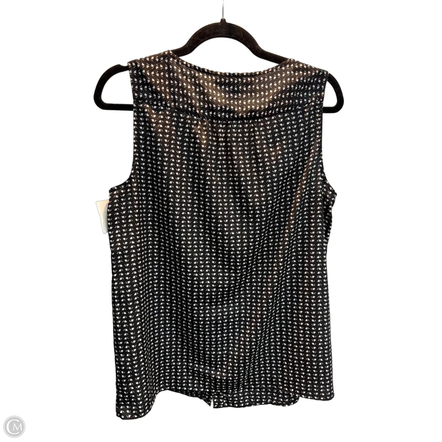 Top Sleeveless By Loft In Black & White, Size: M