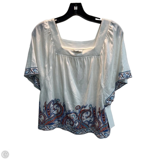 Top Short Sleeve By J. Jill In White, Size: Xsp