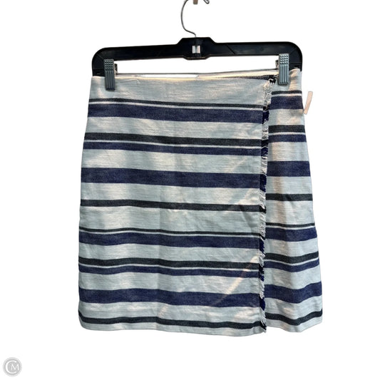 Skirt Midi By Loft In Striped Pattern, Size: 4
