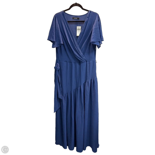 Dress Party Long By Lauren By Ralph Lauren In Blue, Size: Xl