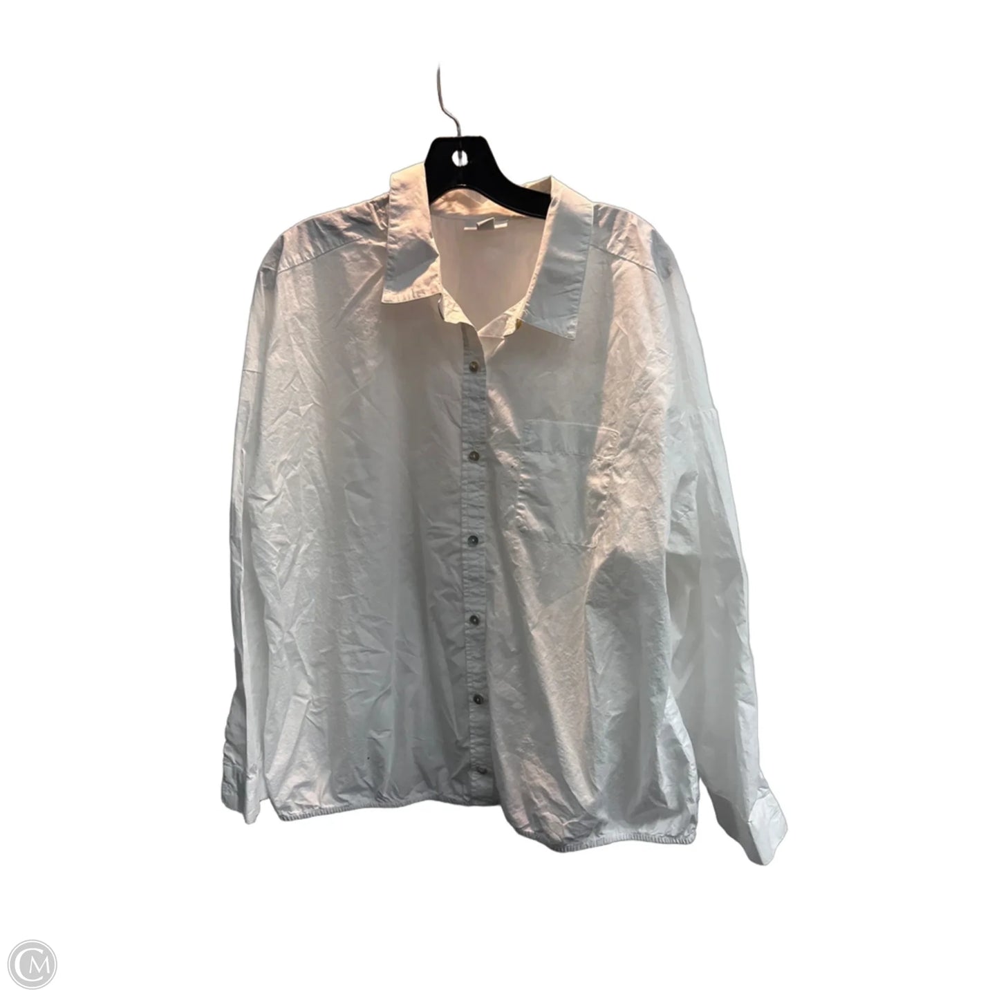 Blouse Long Sleeve By J. Jill In White, Size: Xl