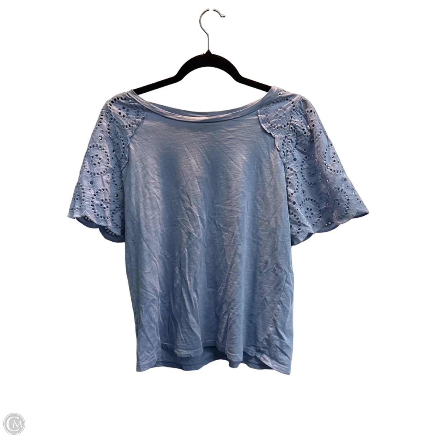 Top Short Sleeve By Loft In Blue, Size: M