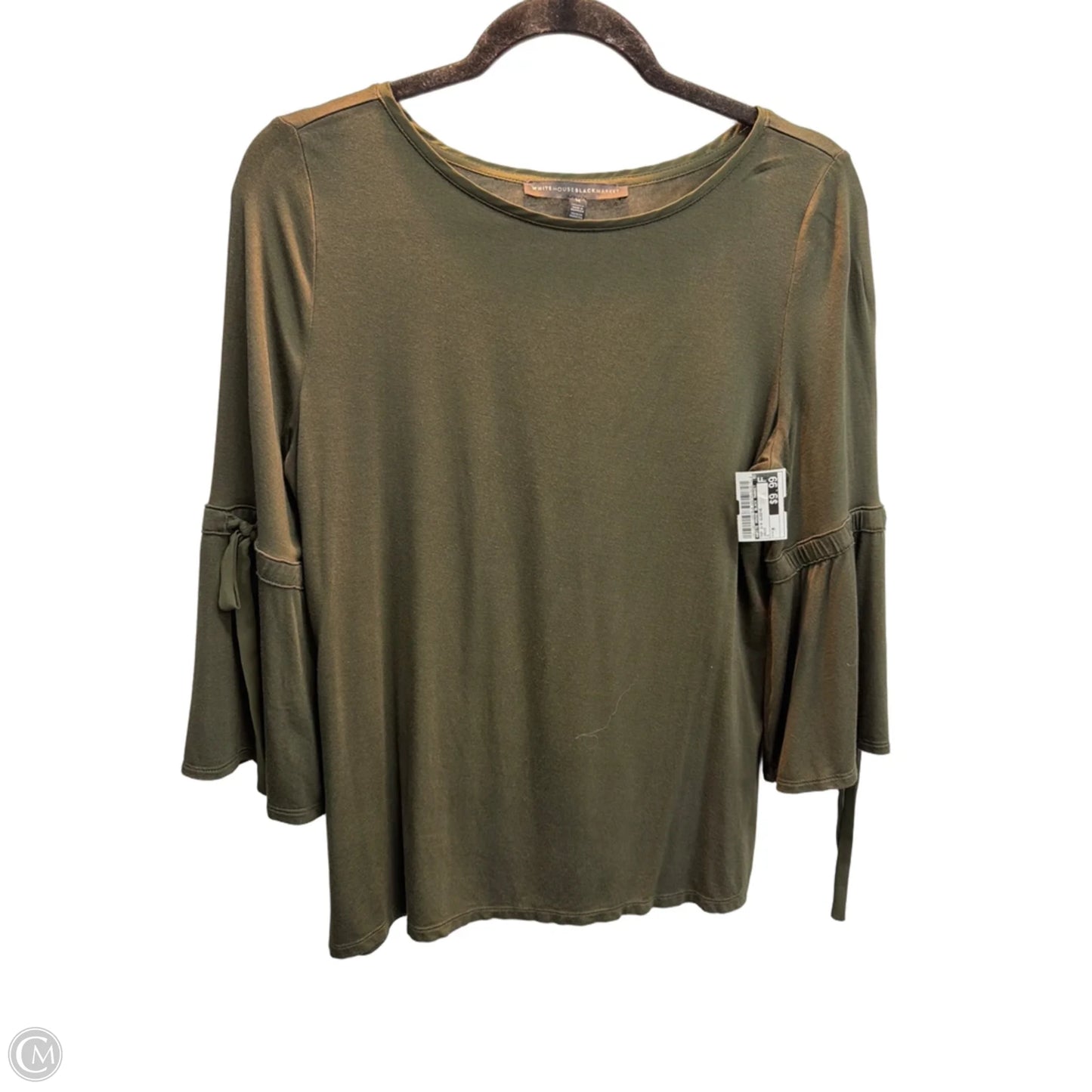 Top 3/4 Sleeve By White House Black Market In Green, Size: M
