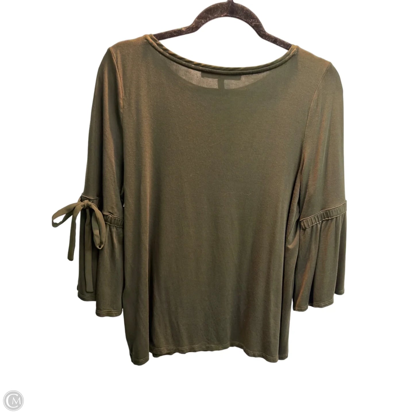 Top 3/4 Sleeve By White House Black Market In Green, Size: M