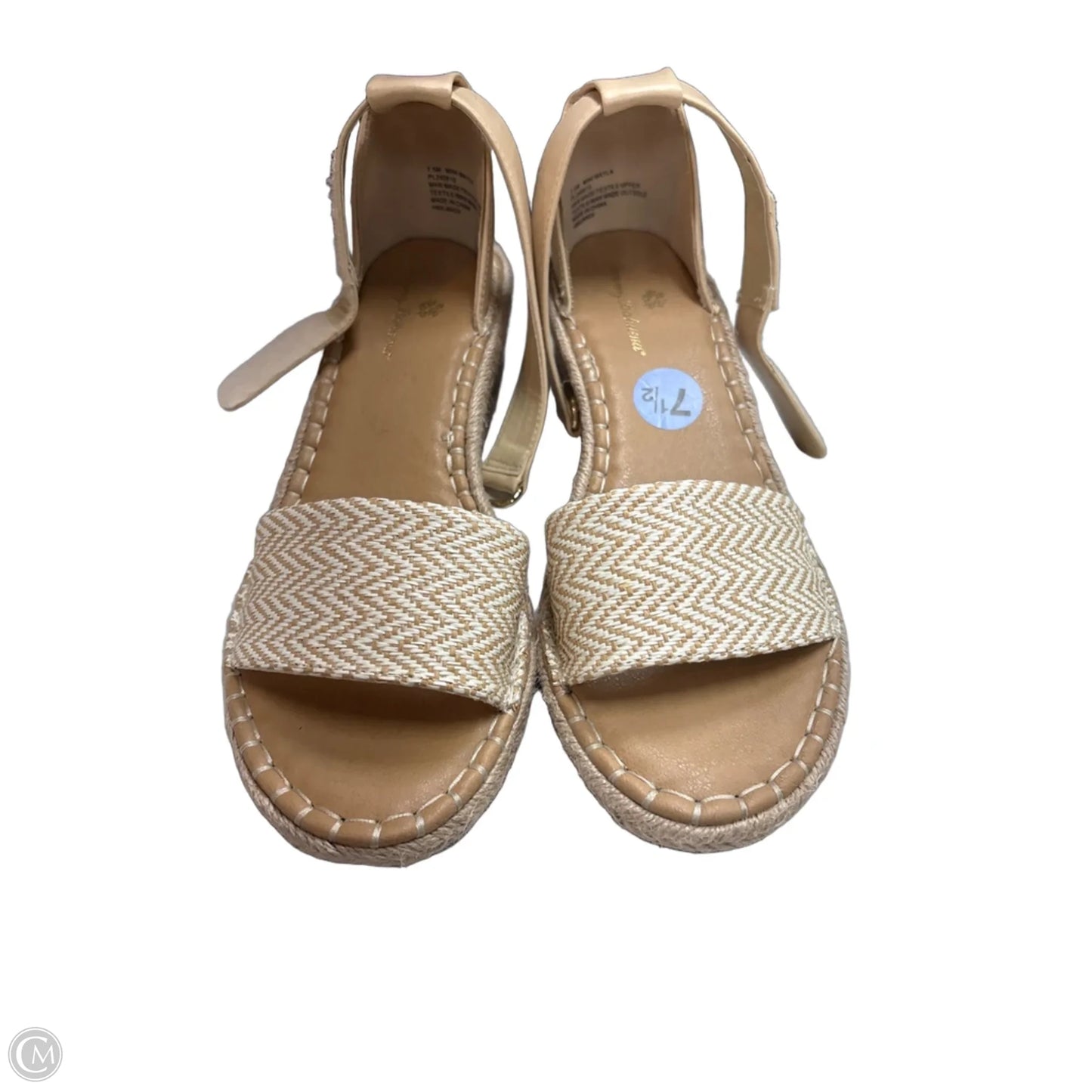 Sandals Heels Wedge By Tommy Bahama In Gold, Size: 7.5