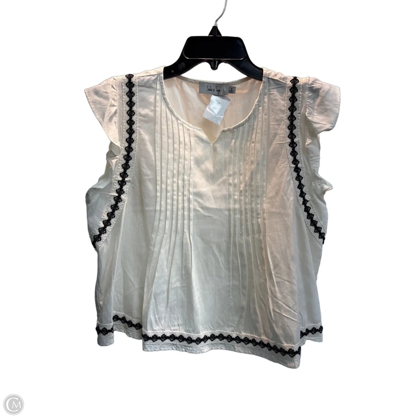 Top Sleeveless By Sadie & Sage In Cream, Size: S