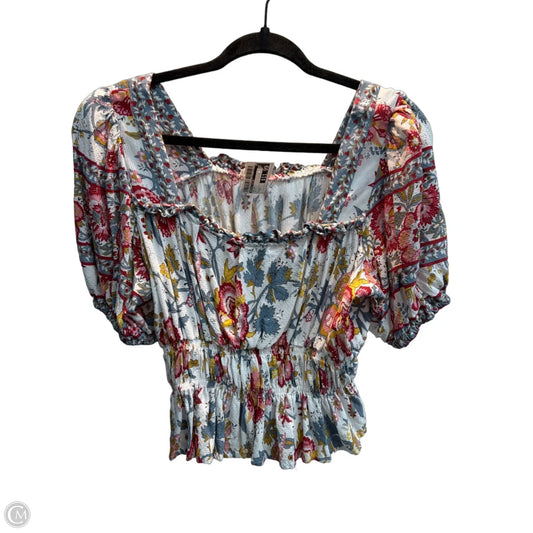 Top Short Sleeve By Nicole Miller In Multi-colored, Size: M