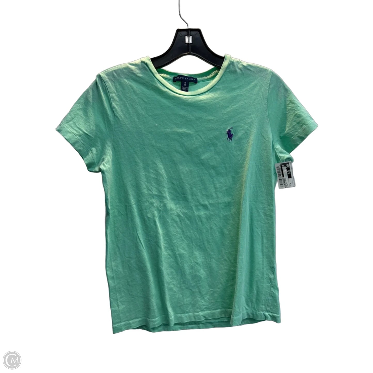 Top Short Sleeve Basic By Ralph Lauren In Aqua, Size: M