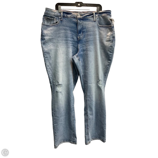 Jeans Straight By Edgely In Blue Denim, Size: 22