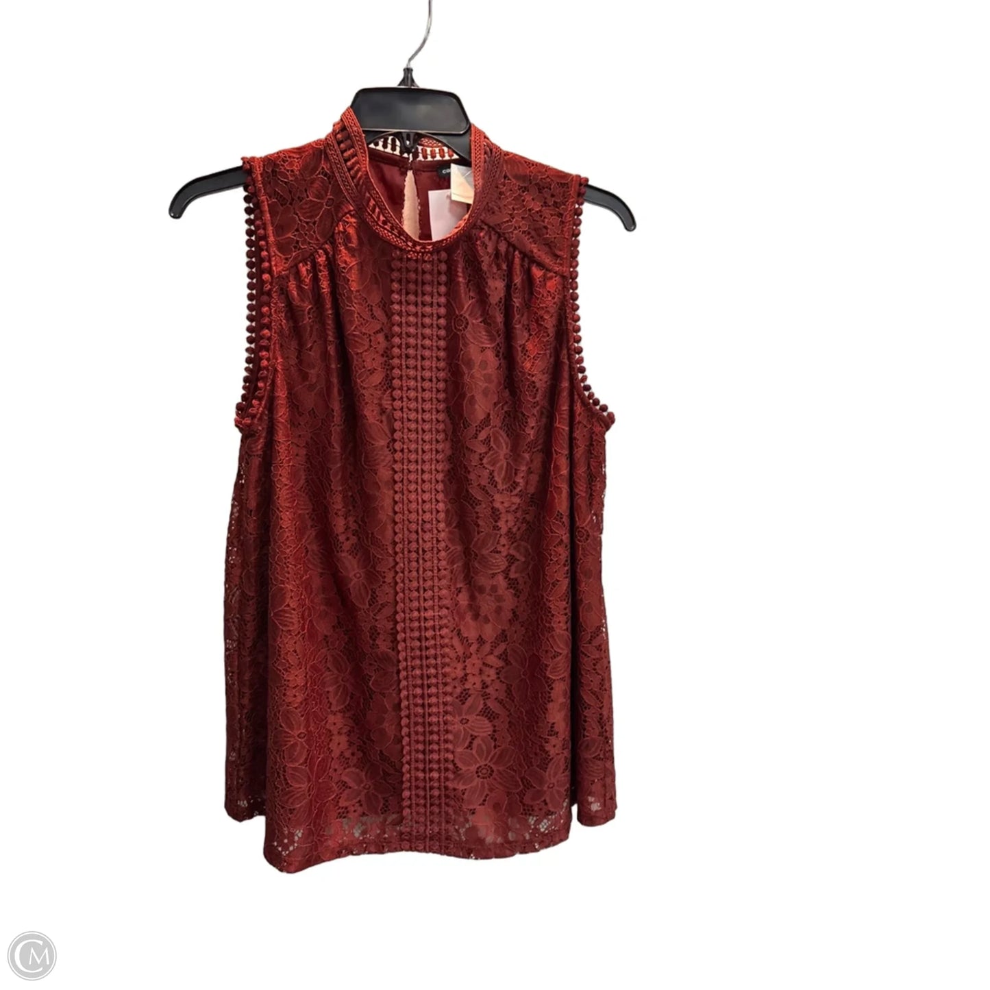 Top Sleeveless By Cable And Gauge In Bronze, Size: L