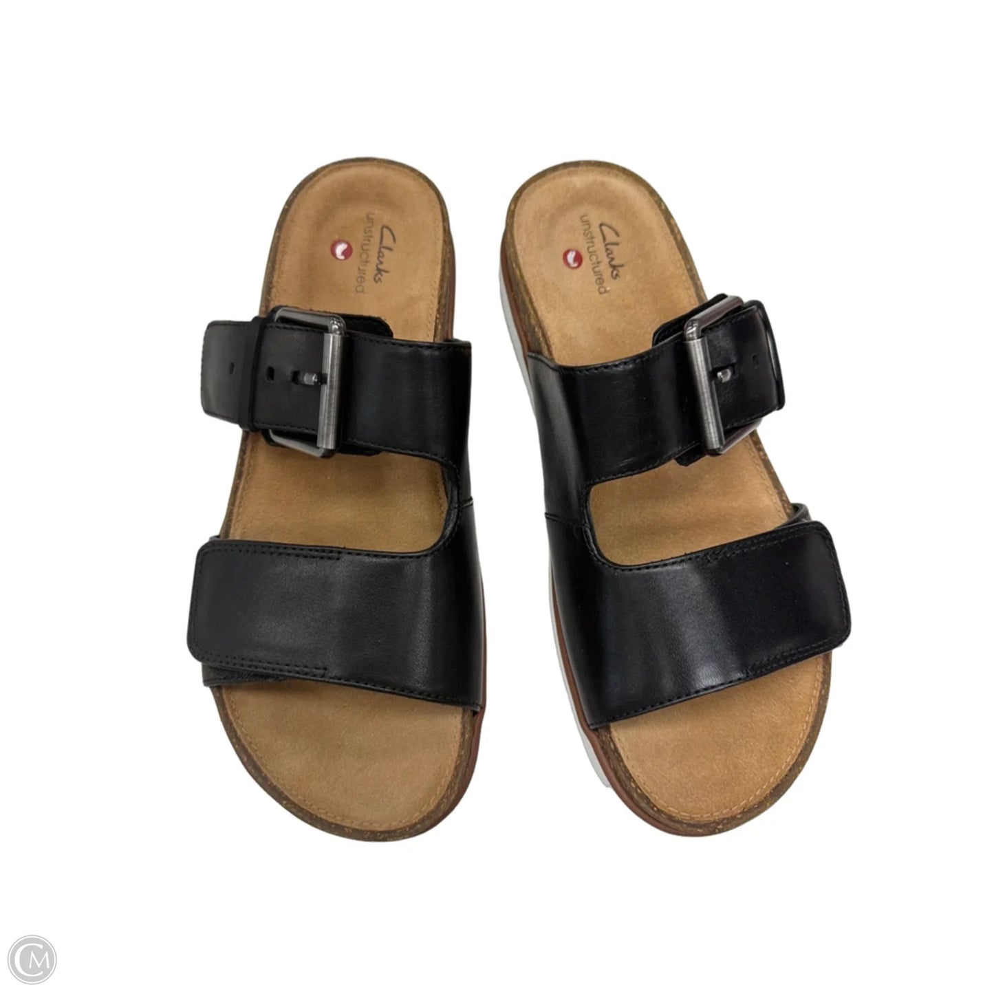 Sandals Heels Platform By Clarks In Black, Size: 7.5