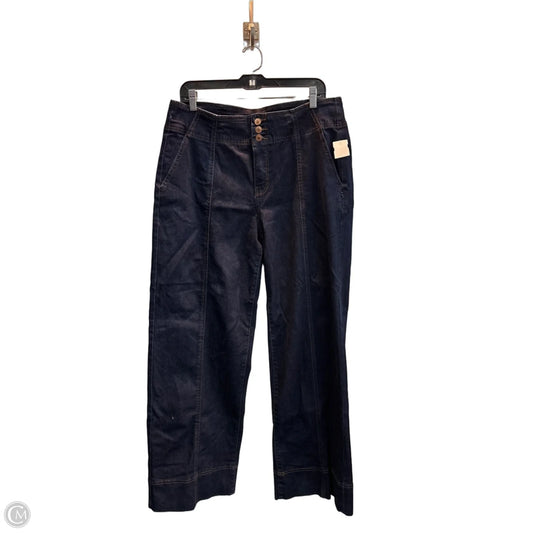 Jeans Wide Leg By Curve Appeal In Blue Denim, Size: 14